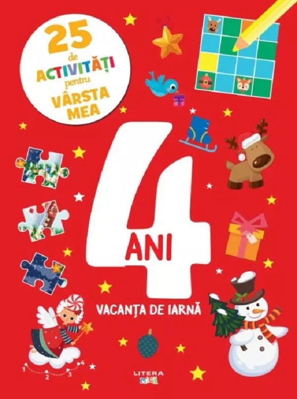 Coperta cărții '25 de activitati pentru varsta mea: 4 ani. Vacanta de iarna'