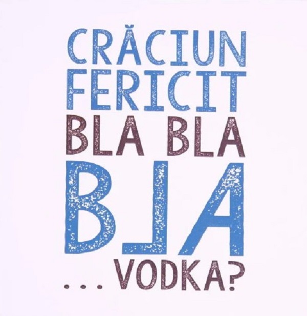 Felicitare cadou de Craciun: Vodka