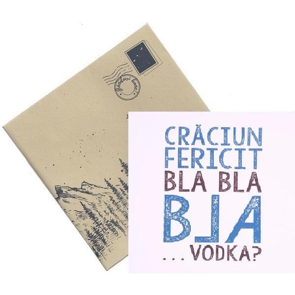 Felicitare cadou de Craciun: Vodka