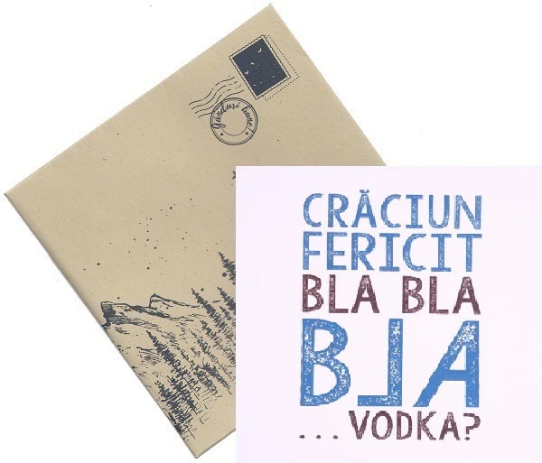 Felicitare cadou de Craciun: Vodka