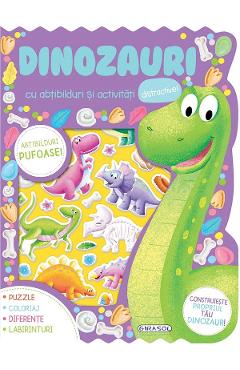 Coperta cărții 'Dinozauri. Abțibilduri pufoase'