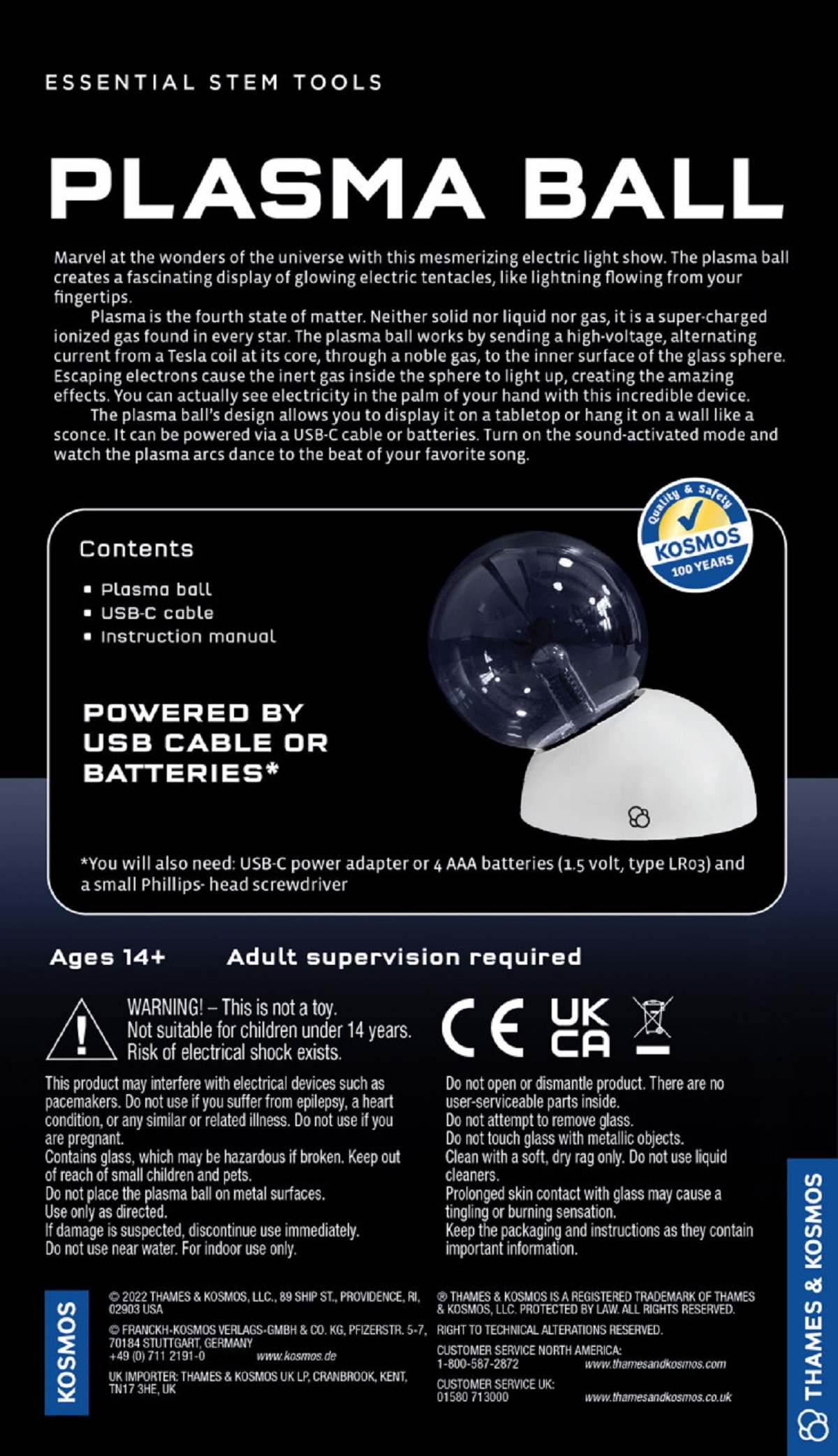 Lampa plasma rotunda
