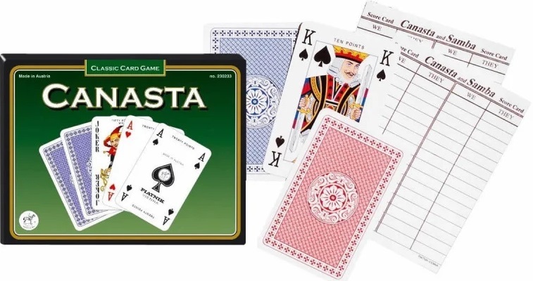 Set 2 pachete carti de joc. Classic Canasta