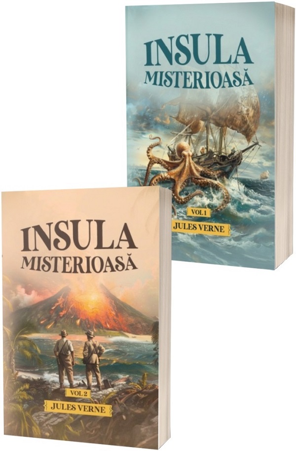 Pachet 2 Volume: Insula misterioasa - Jules Verne