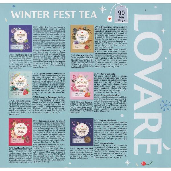 Set ceai: 6 arome x 15 pliculete. Winter Fest Tea