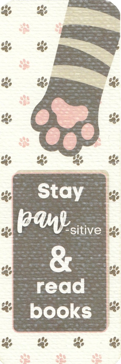 Semn de carte: Pisicuta Stay paw-sitive and read books