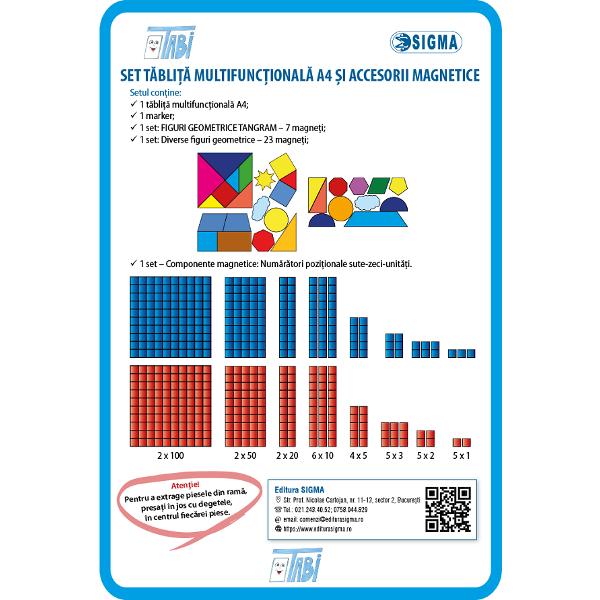 TABI. Tablita multifunctionala A4 cu accesorii magnetice