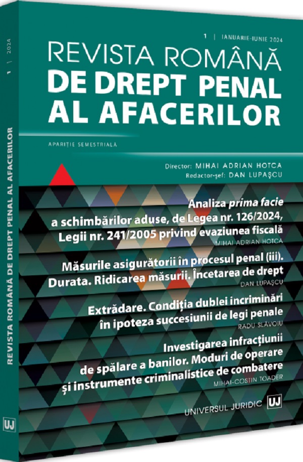 Revista romana de drept penal al afacerilor Nr.1 Ianuarie-Iunie 2024