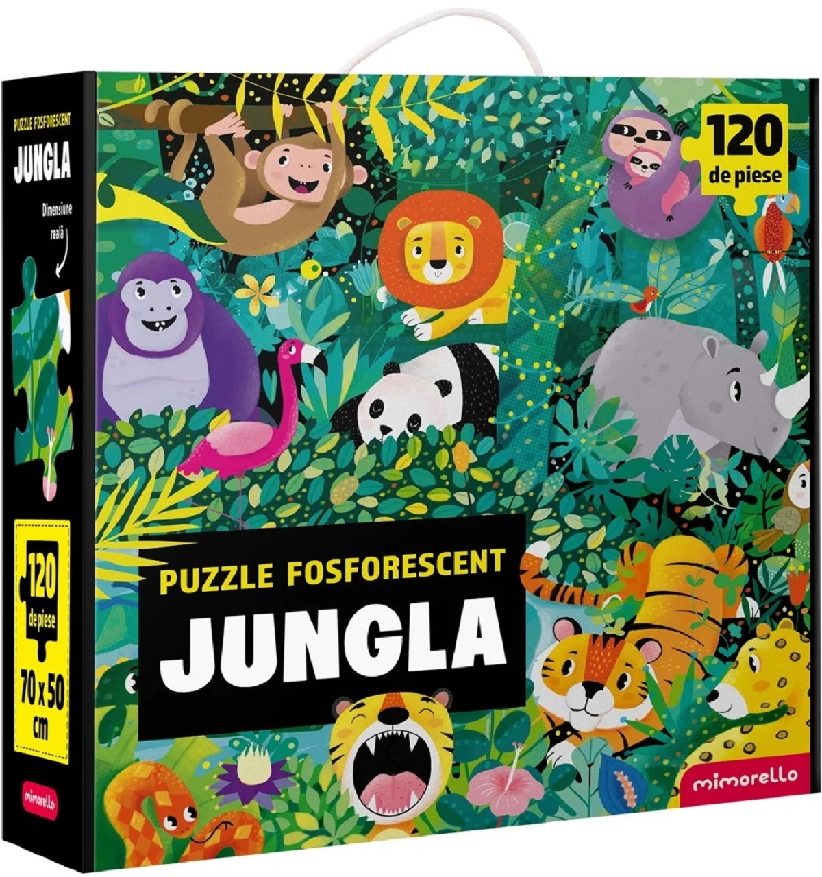 Puzzle fosforescent 120 piese. Jungla