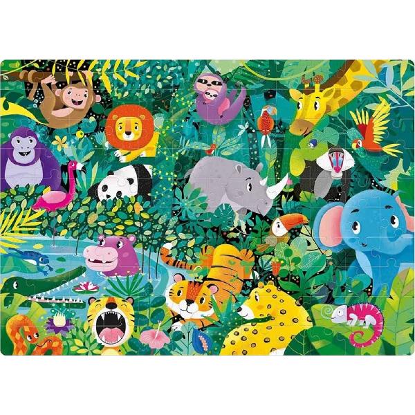 Puzzle fosforescent 120 piese. Jungla