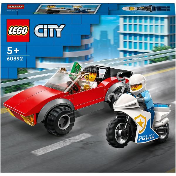 Lego City: Politist pe motocicleta in urmarirea unei masini