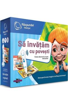 Coperta cărții 'Pachet Raspundel Istetel: Creion si carte. Sa invatam cu povesti'