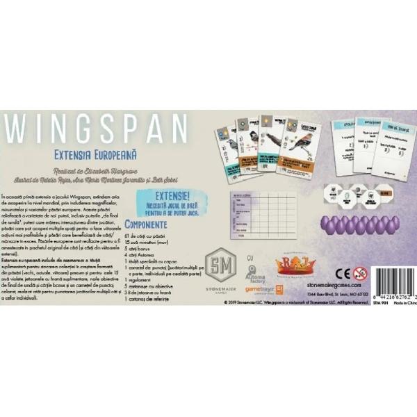 Joc de strategie: Wingspan. Extensia europeana