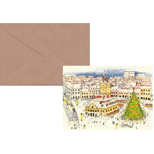 Felicitare: Craciun in Piata Sfatului A6