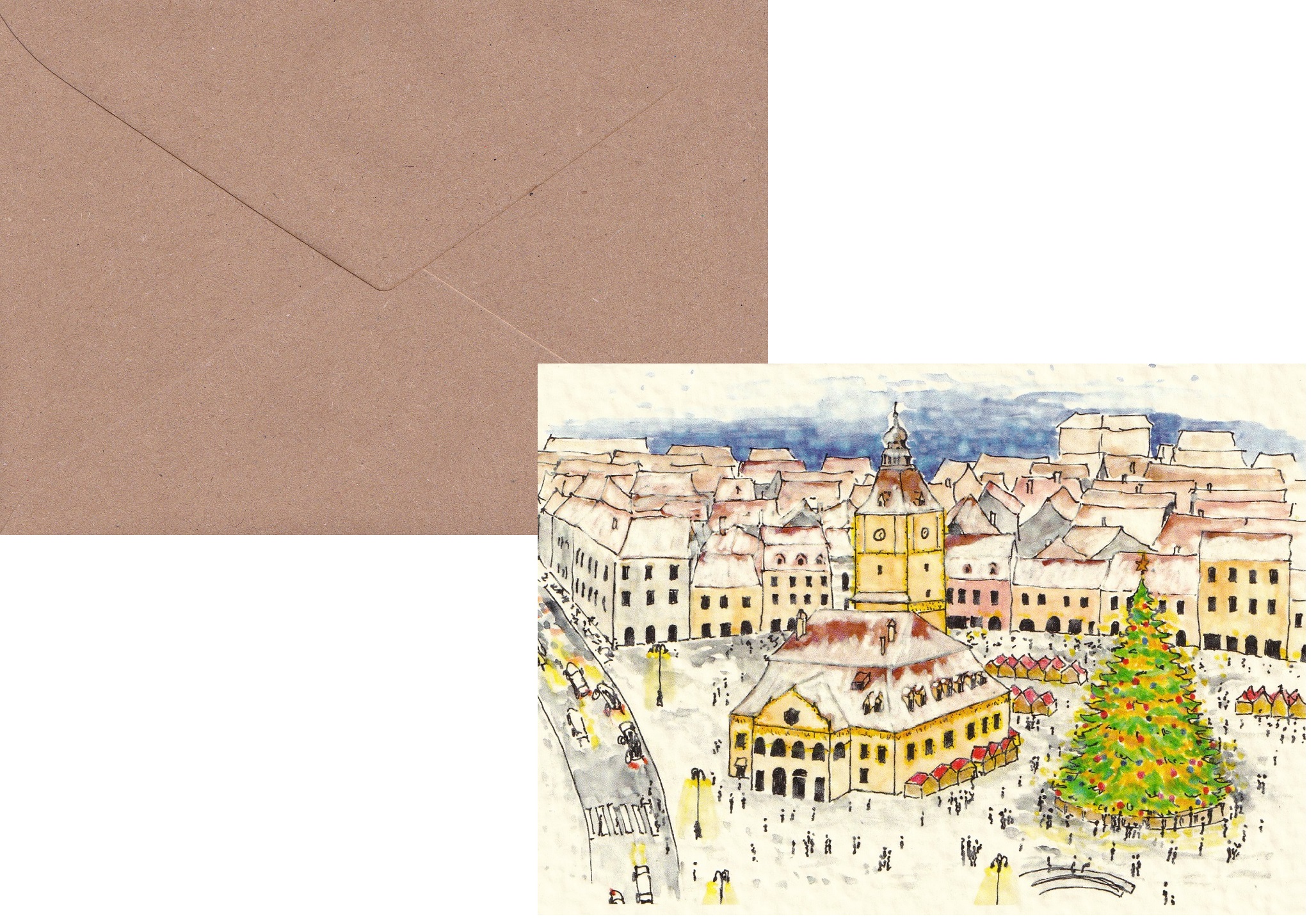 Felicitare: Craciun in Piata Sfatului A6