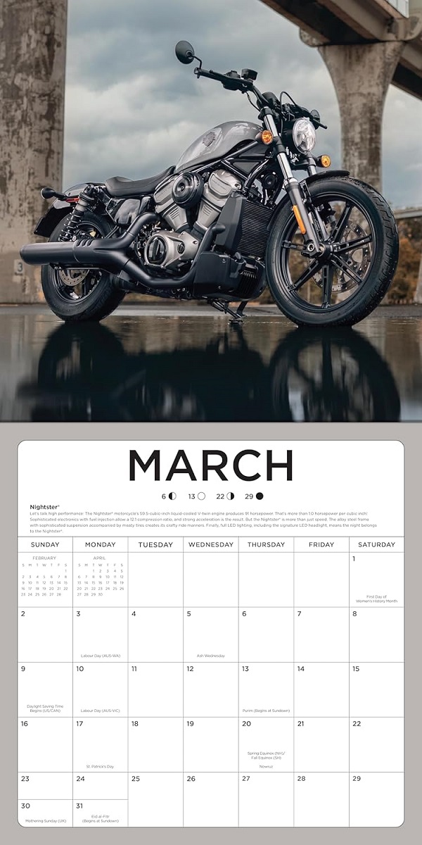 Calendar de perete 2025: Harley Davidson