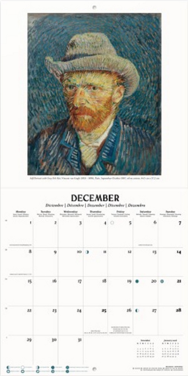 Calendar de perete 2025: Vincent Van Gogh