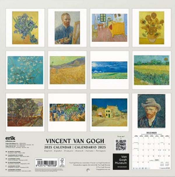 Calendar de perete 2025: Vincent Van Gogh