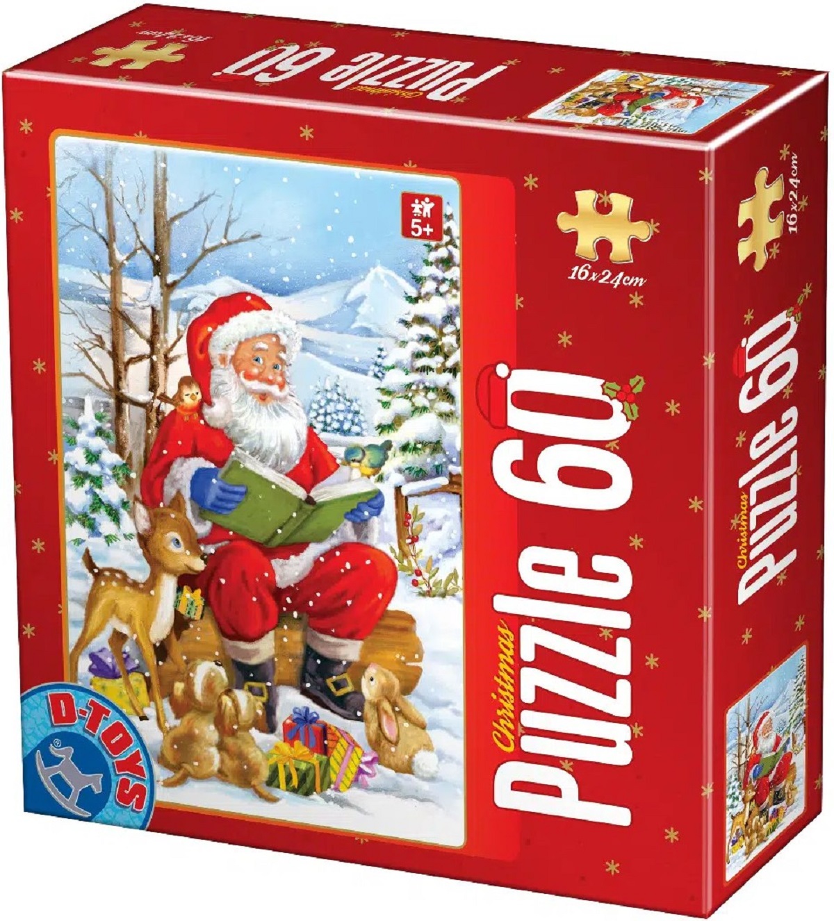 Puzzle Craciun 48 piese. Rosu