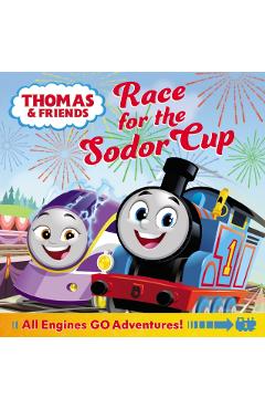 Coperta cărții 'Thomas and Friends: Race for the Sodor Cup -'