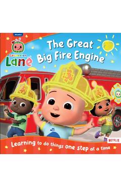 Coperta cărții 'CoComelon Lane: The Great Big Fire Engine Picture Book -'