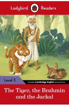 Coperta cărții 'Ladybird Readers Level 3 - Tales from India - The Tiger, The Brahmin and the Jackal (ELT Graded Reader) -'