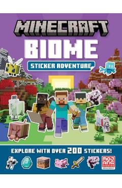 Coperta cărții 'Minecraft Biome Adventure Sticker Book -'
