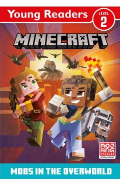 Coperta cărții 'Minecraft Young Readers: Mobs in the Overworld -'