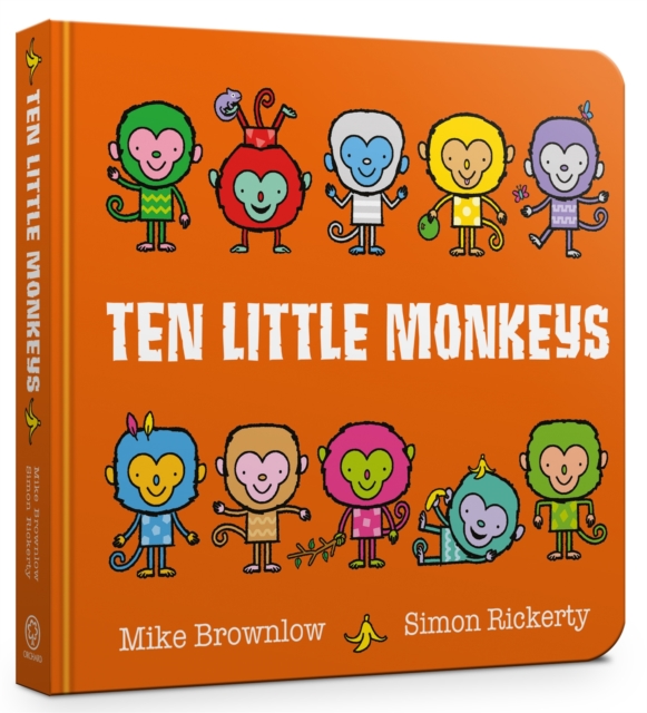 Ten Little Monkeys Board Book - Mike Brownlow