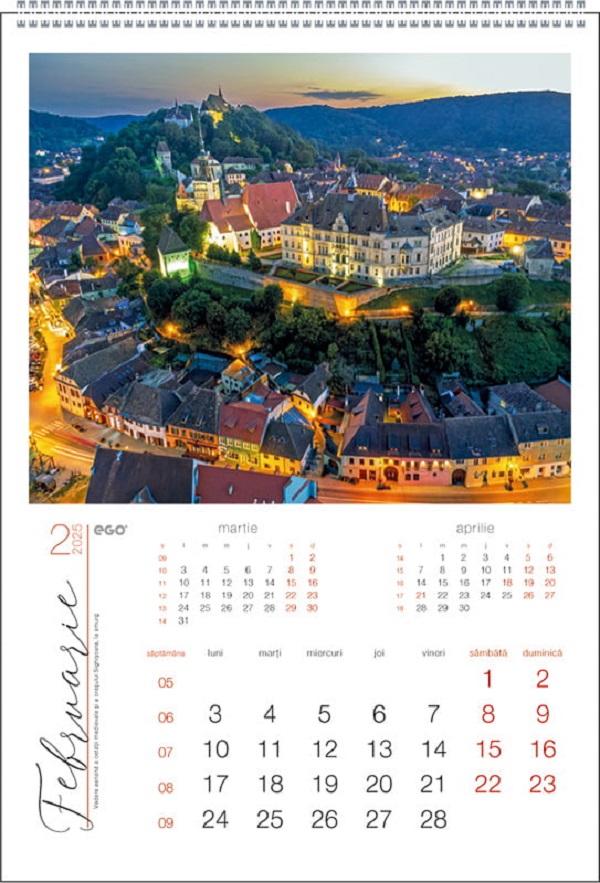Calendar perete: Romania  2025