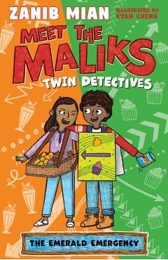 Coperta cărții 'Meet the Maliks – Twin Detectives: The Emerald Emergency - Zanib Mian'