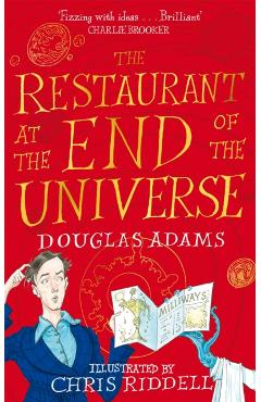 Coperta cărții 'Restaurant at the End of the Universe Illustrated Edition - Douglas Adams'