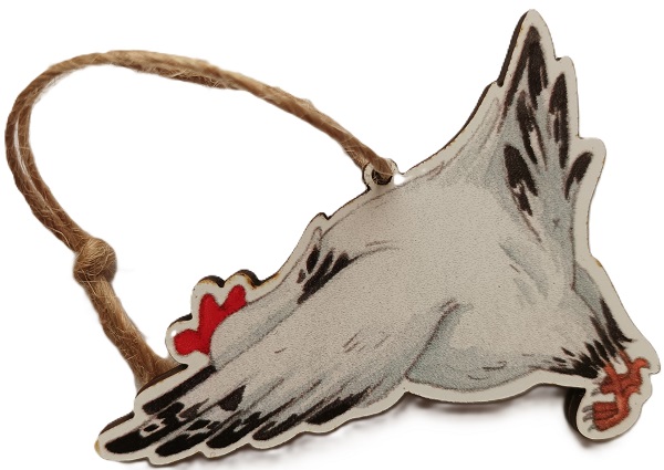 Ornament: Downward dog Hen