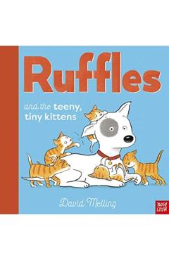 Coperta cărții 'Ruffles and the Teeny, Tiny Kittens - David Melling'