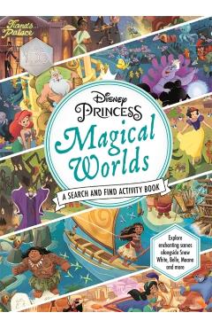 Coperta cărții 'Disney Princess: Magical Worlds Search and Find Activity Book -'