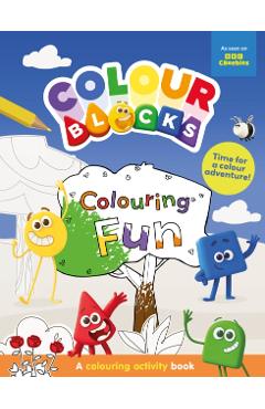 Coperta cărții 'Colourblocks Colouring Fun: A Colouring Activity Book -'