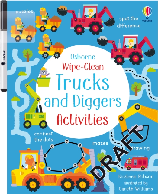 Wipe-Clean Trucks and Diggers Activities - Kirsteen Robson