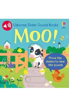 Coperta cărții 'Slider Sound Books Moo! - Sam Taplin'