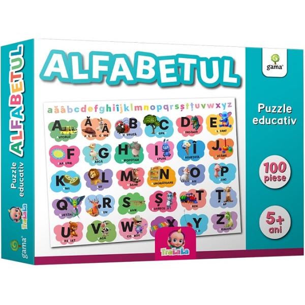 Alfabetul. Puzzle educativ 100 de piese