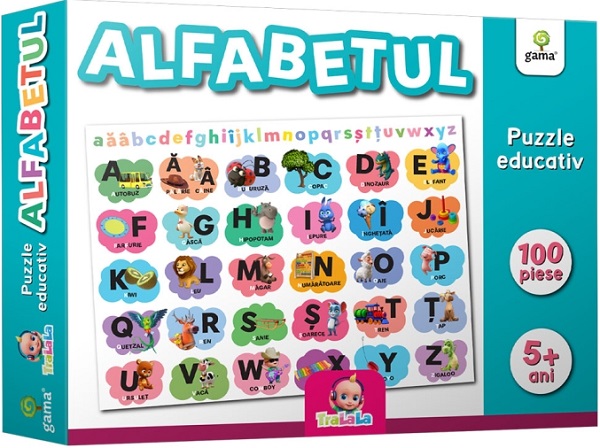 Alfabetul. Puzzle educativ 100 de piese