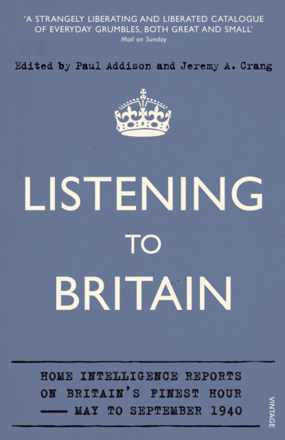 Coperta cărții 'Listening to Britain - Jeremy A|addison Crang'