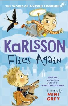 Coperta cărții 'Karlsson Flies Again - Astrid Lindgren'