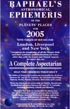 Coperta cărții 'Raphael's Astronomical Ephemeris of the Planets 2005 -'