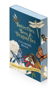 Coperta cărții 'Butterflies, Bees & Dragonflies Coloring Book -'