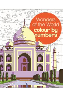 Coperta cărții 'Wonders of the World Colour by Numbers - David Woodroffe'