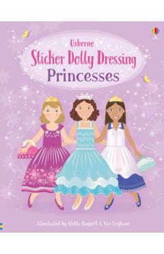 Coperta cărții 'Sticker Dolly Dressing Princesses - Fiona Watt'