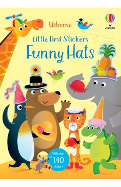 Coperta cărții 'Little First Stickers Funny Hats - Jessica Greenwell'