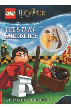 Coperta cărții 'LEGO® Harry Potter™: Let's Play Quidditch Activity Book (with Cedric Diggory minifigure) -'