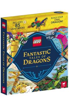 Coperta cărții 'LEGO® Fantastic Tales of Dragons (with 85 LEGO bricks) -'