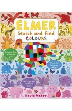 Coperta cărții 'Elmer Search and Find Colours - David Mckee'